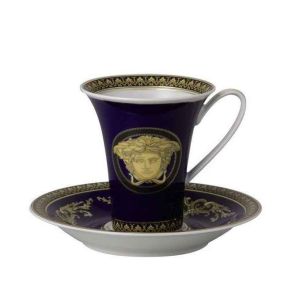 Medusa Blue Coffee Cup & Saucer by Versace