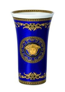 Medusa Blue Large Vase, Porcelain by Versace