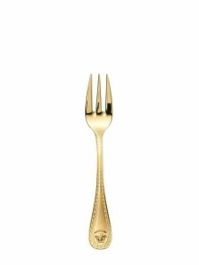Medusa Flatware Gold Plated Cake Fork, Gold Plated by Versace