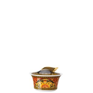 Medusa Red Covered Sugar Bowl by Versace