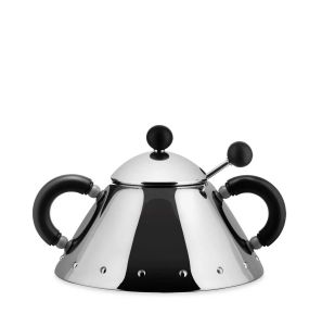 Michael Graves Sugar Bowl And Spoon Black by Alessi