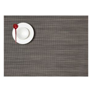 Mini Basketweave Placemat Rectangle Light Grey by Chilewich