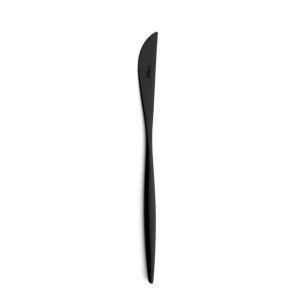 Moon Matte Black Dinner Knife by Cutipol