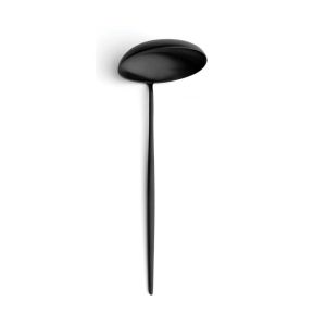 Moon Matte Black Soup Ladle by Cutipol