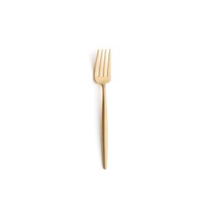 Moon Matte Gold Dessert Fork by Cutipol