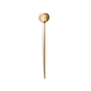 Moon Matte Gold Long Drink Spoon by Cutipol