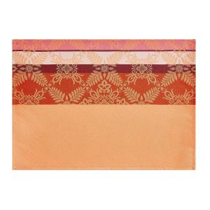 Mumbai Orange Coated Placemat by Le Jacquard Francais