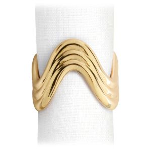 Napkin Jewels Ripple Gold Set of 4 by L'Objet