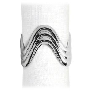 Napkin Jewels Ripple Platinum Set of 4 by L'Objet