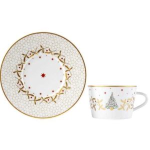 Noel Tea cup and saucer by Bernardaud