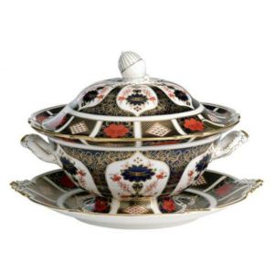 Old Imari Soup Tureen Stand by Royal Crown Derby