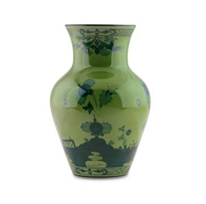 Oriente Italiano Malachite Ming Vase 25cm by Ginori