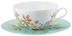 Paradis Turquoise Breakfast Saucer by Raynaud