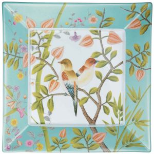 Paradis Turquoise Large Square Trinket Tray by Raynaud