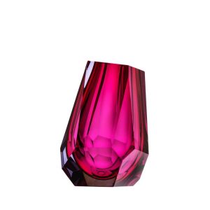 Pear Vase 20cm, Alexandrite Rose by Moser