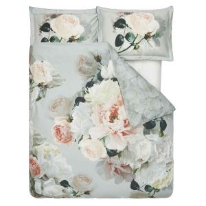 Peonia Grande Zinc Queen Duvet Cover by Designers Guild