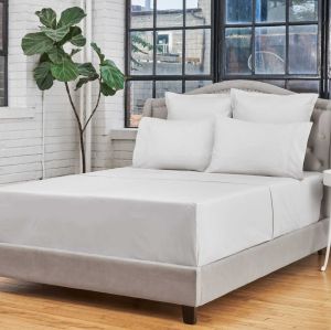 Percale Pebble Queen Duvet Cover by Cuddledown