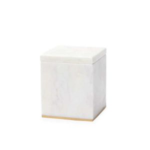 Pietra White/Gold - Marble Storage Jar by Sferra