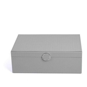 Prestige Medium Jewellery Box - Firenze Light Grey by Pinetti