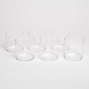 Profile Cylindrical Old Fashion Set of 6 by Toyo-Sasaki Glass
