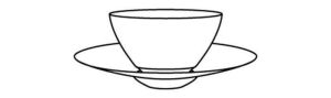 Pulse #202 Medium Bowl W/ Saucer #205, Tea/Soups/Sauces 200ml by Hering Berlin
