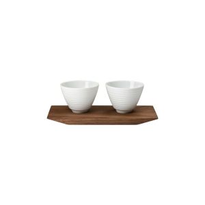 Pulse #520 2 Pinch Pots W/ Wood Tray by Hering Berlin