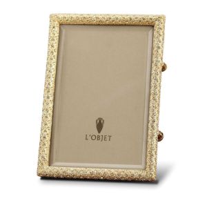 Rectangular Pave Frames Gold + Yellow Crystals 8x10 by L'Objet