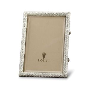 Rectangular Pave Frames Platinum And Crystals 5x7 by L'Objet