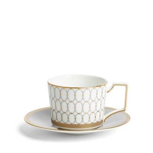 Renaissance Grey Teacup & Saucer by Wedgwood