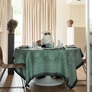 Romance - Green Tablecloth by Le Jacquard Francais