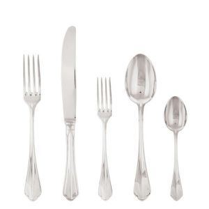 Rome Stainless 5 Pcs Place Setting with Solid Handle Knife by Sambonet
