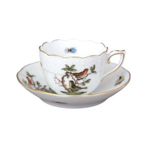 Rothschild Bird Moccacup With Saucer by Herend