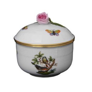 Rothschild Bird Sugar Basin Sm, Rose Knob by Herend