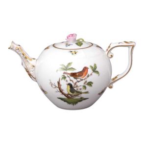 Rothschild Bird Teapot 1.25l, Rose Knob by Herend