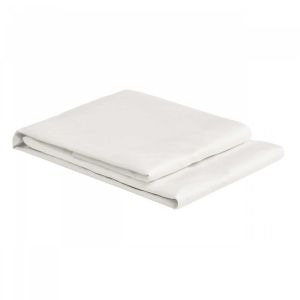 SatinUni White Flat Sheet Full/Queen by Christian Fischbacher