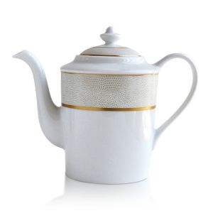 Sauvage White Coffee Pot by Bernardaud
