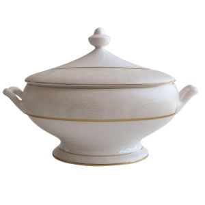 Sauvage White Soup Tureen by Bernardaud
