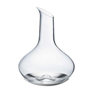Sky Wine Carafe Glass & Stainless Steel Coaster by Georg Jensen