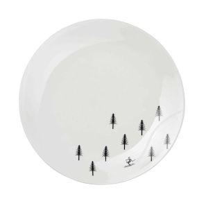 Snow Tracks Dessert Plate, Skiing by Asa Selection
