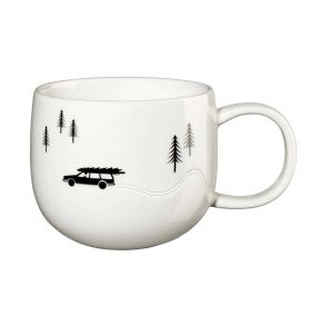 Snow Tracks Mug, Skidding Xmas by Asa Selection