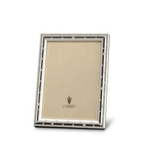 Stars Frames Platinum + White Crystals 4x6 by L'objet