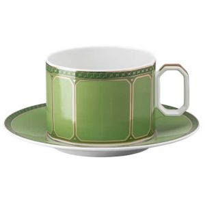 Swarovski Signum Combi Cup & Saucer Fern Green by Rosenthal