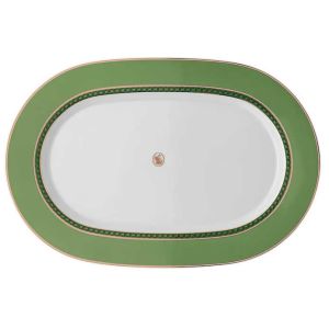 Swarovski Signum Small Platter Fern Green by Rosenthal