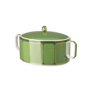 Swarovski Signum Vegetable Bowl Covered Fern Green by Rosenthal