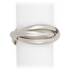 Napkin Jewels Three Ring Platinum Set Of 4 by L'objet