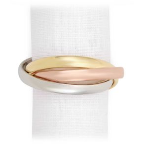 Napkin Jewels Three Ring Tri-Color Set Of 4 by L'objet