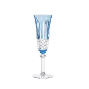 Tommy Sky-Blue Champagne Flute by Saint Louis