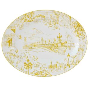 Tout Paris Oval Platter 15in by Bernardaud