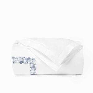 Tralcio White/Sea Full/Queen Duvet Cover by Sferra