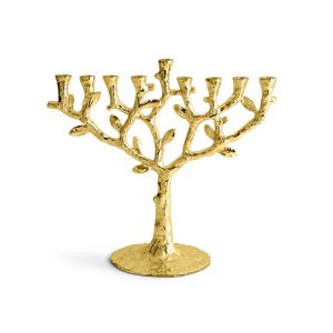 Tree Of Life Menorah Gold by Michael Aram